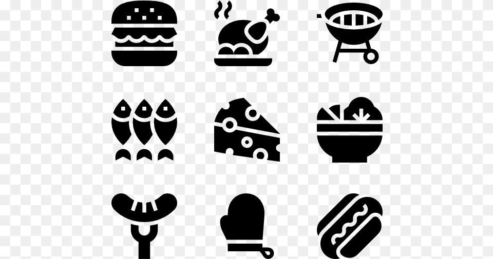 Barbecue Hawaii Icono, Gray Png Image