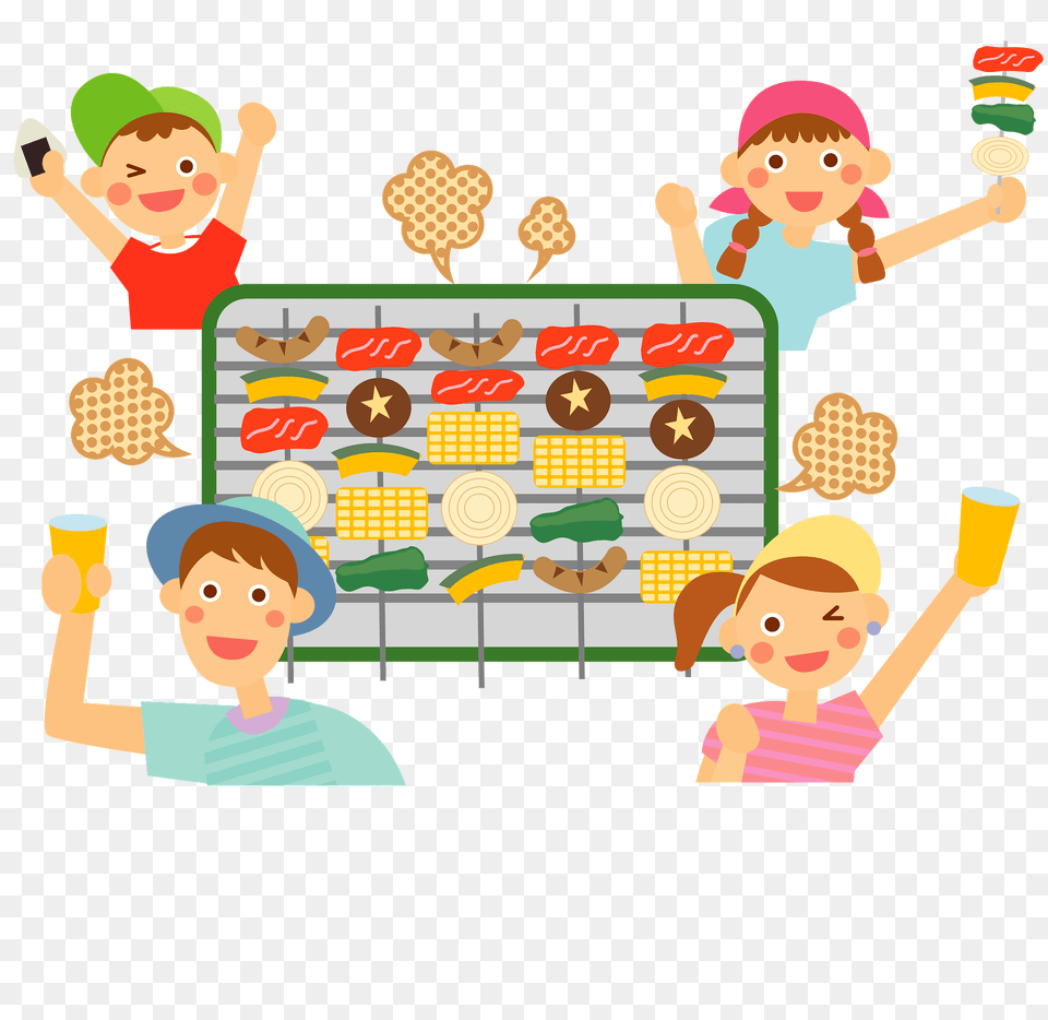 Barbecue Party Clipart, Meal, Lunch, Food, Baby Png