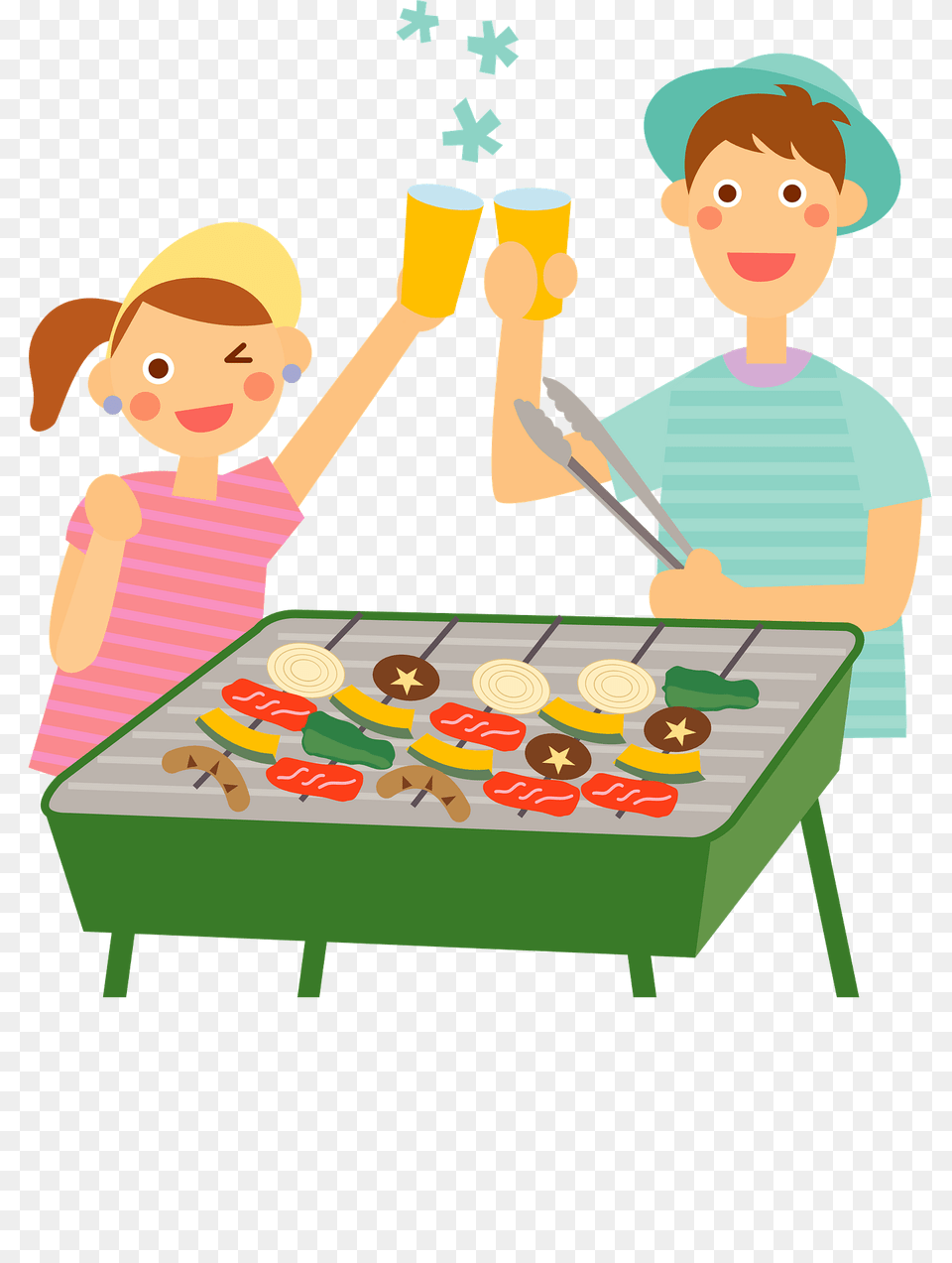 Barbecue Party Clipart, Face, Head, Person, Baby Free Png Download