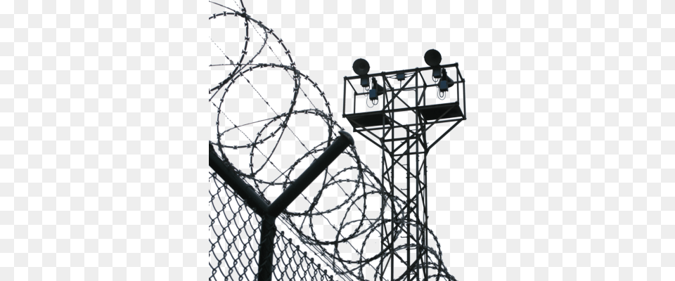 Barbed Wire And Jail Lookout Psd Prison, Barbed Wire Free Png