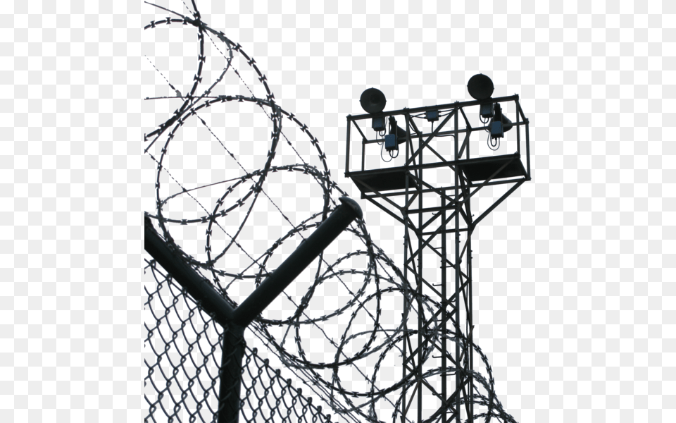Barbed Wire And Jail Lookout Sluzby Wieziennej, Barbed Wire Free Png