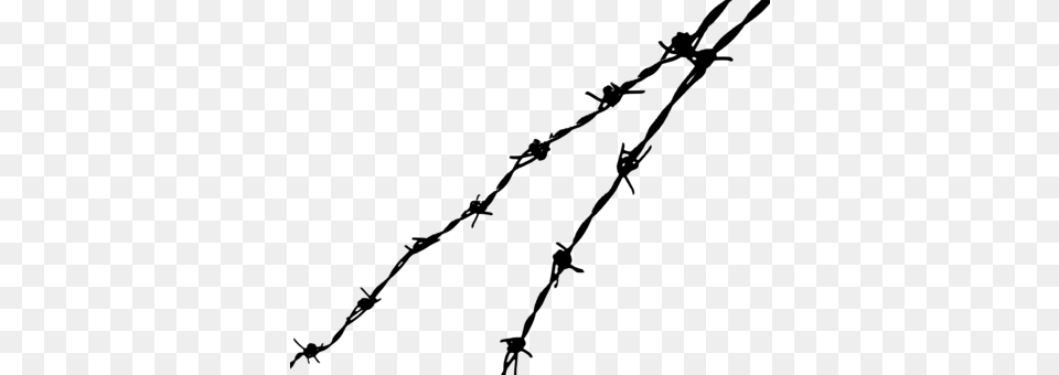 Barbed Wire Barbed Tape Fence Chain Link Fencing, Gray Png
