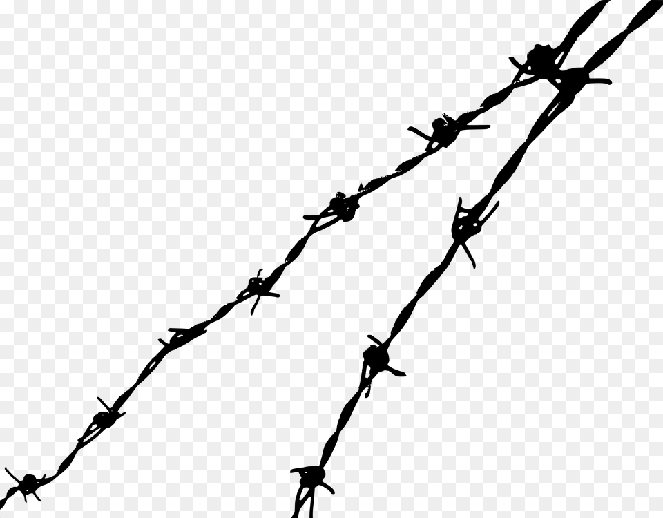 Barbed Wire Black, Gray Free Png