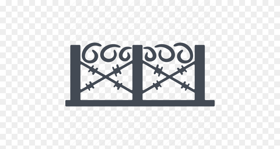 Barbed Wire Border Deportation Fencing Icon, Text, Fence Free Png Download