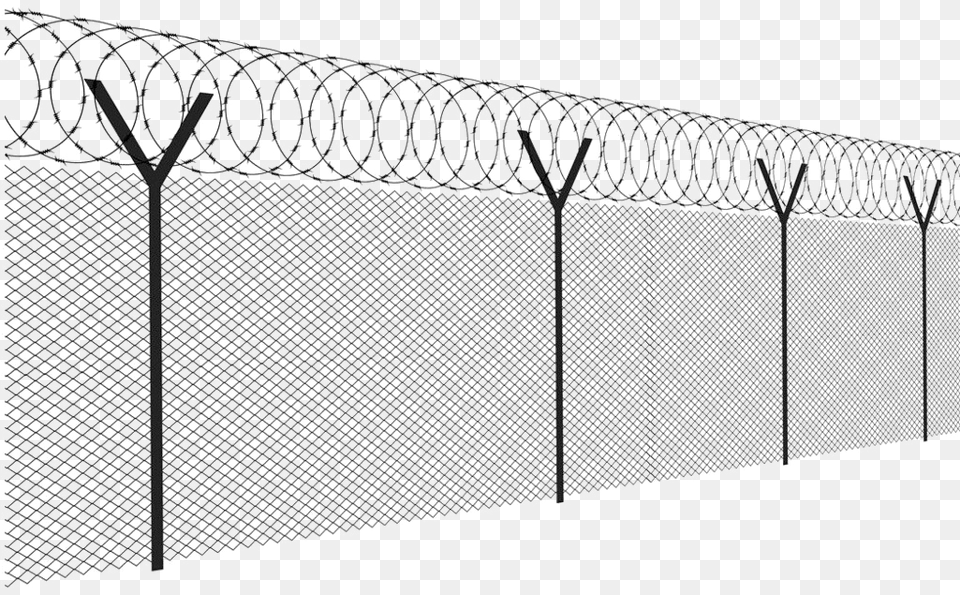 Barbed Wire Chain Link Transparent Background Barbed Wire Fence, Architecture, Building, Wall Free Png Download