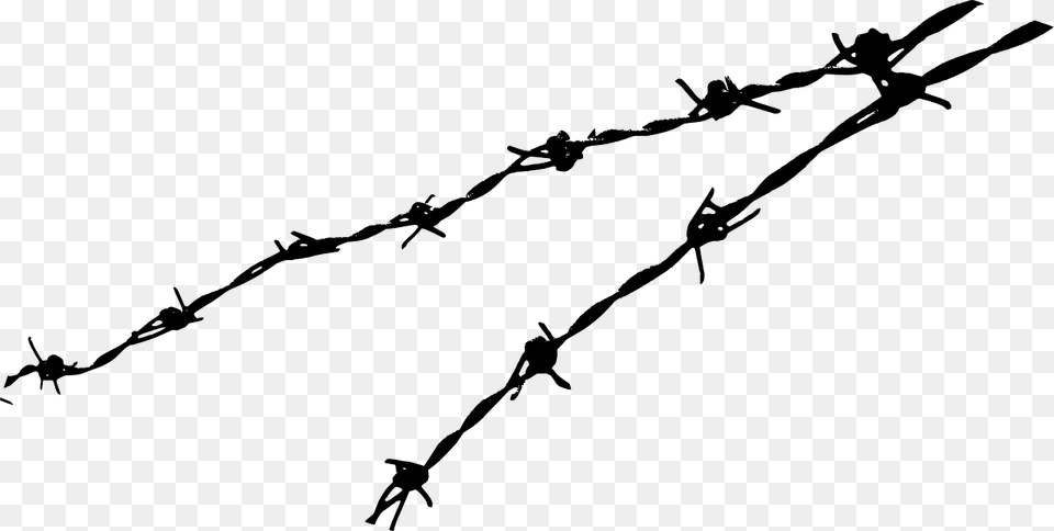 Barbed Wire Clipart Corner, Gray Free Png