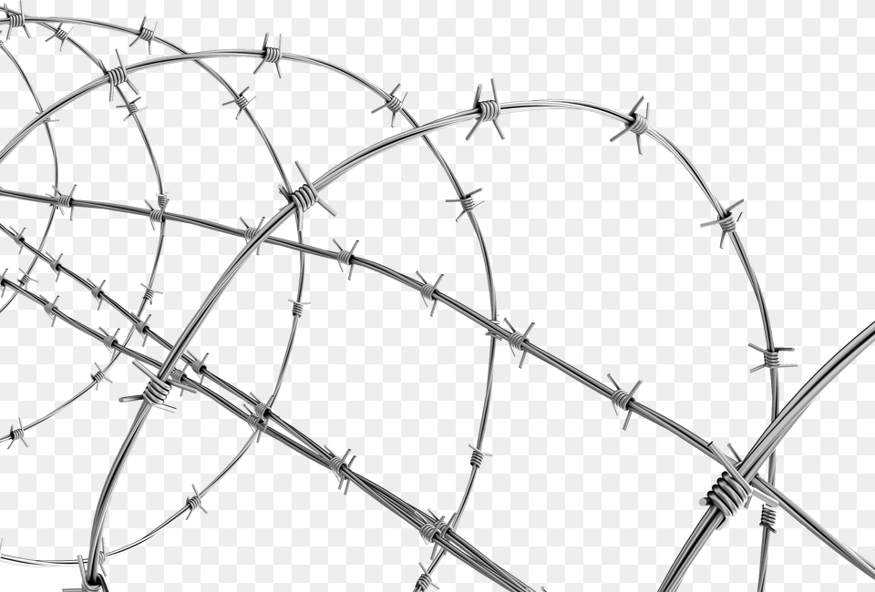 Barbed Wire Fence, Barbed Wire, Bow, Weapon Png Image