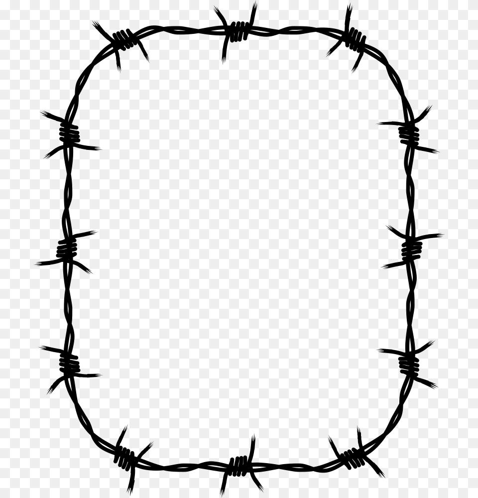 Barbed Wire Frame, Gray Free Png Download