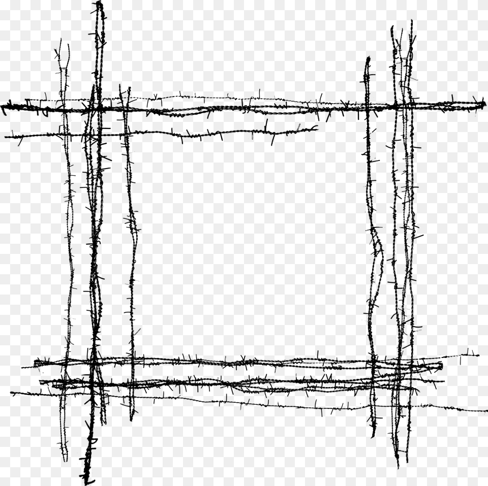 Barbed Wire Frame Portable Network Graphics, Gray Free Png Download