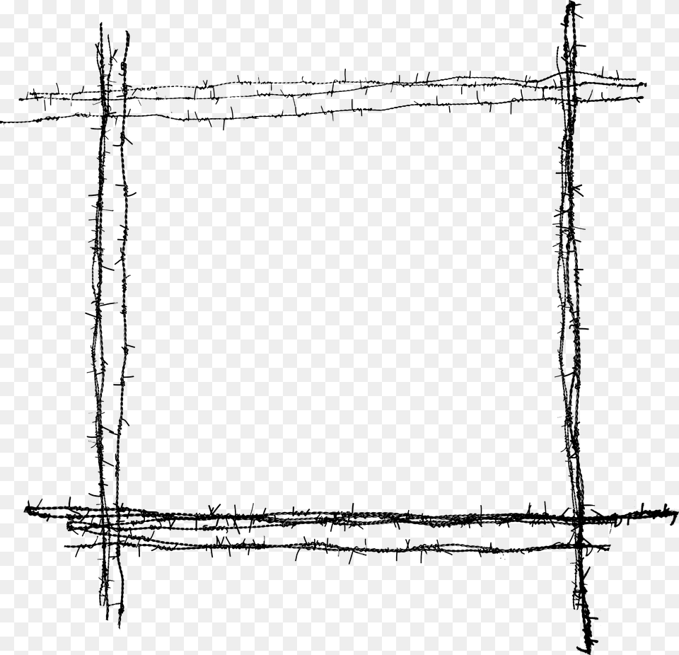 Barbed Wire Frame Transparent Onlygfx Com Chain Diagram, Gray Png Image