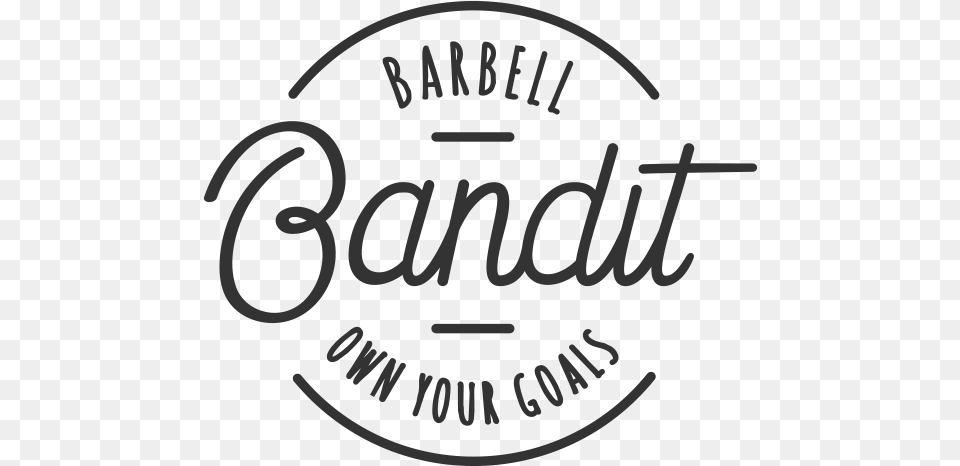 Barbell Bandit Logo Barbell Handwriting Vintage Badge Calligraphy Free Png Download