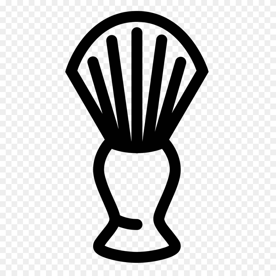 Barber Brush Icon, Gray Free Png
