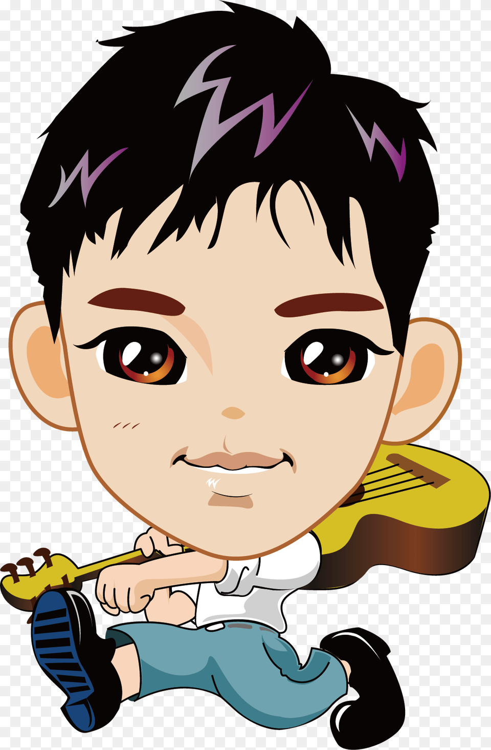 Barber Cartoon Music Boy Avatar Musica, Book, Comics, Publication, Baby Free Transparent Png