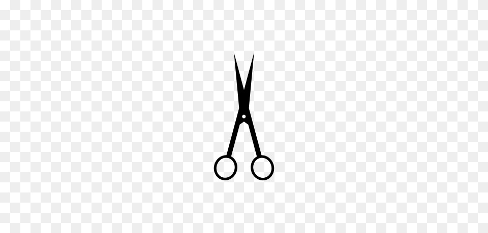 Barber Scissors Icon, Gray Free Png