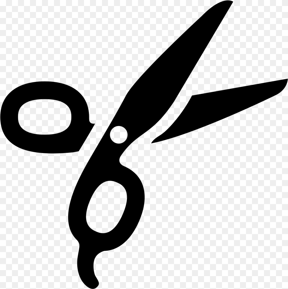 Barber Scissors Icon And Vector Scissors Icon, Gray Free Transparent Png