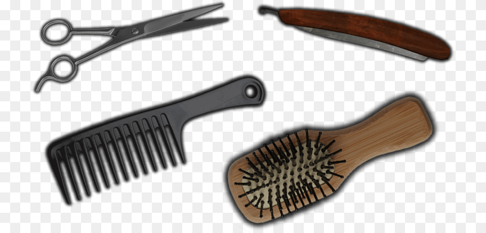 Barber Shop Brush, Scissors, Blade, Dagger, Knife Free Png Download