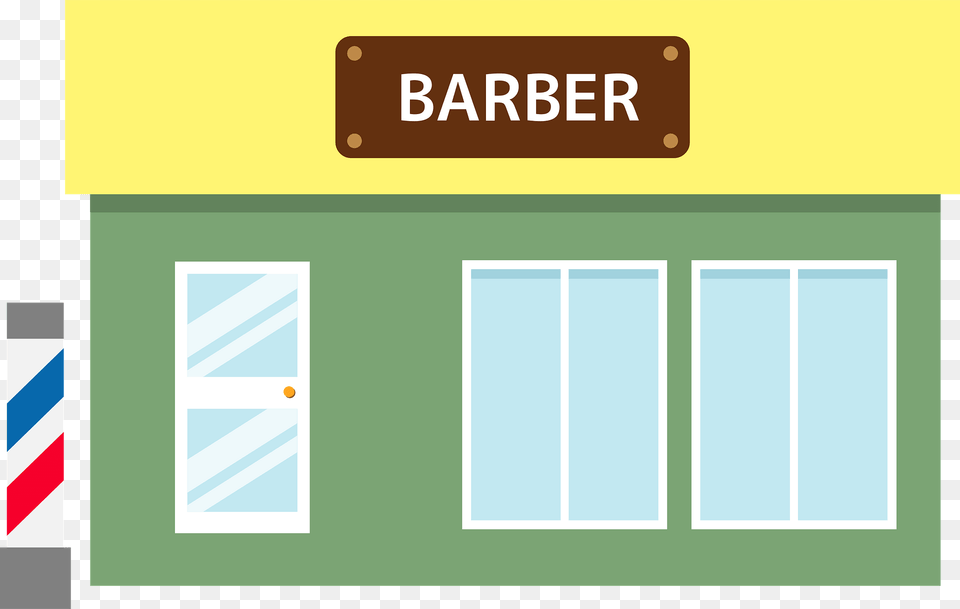 Barber Shop Clipart, Door, Text Free Png Download