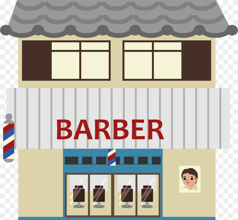 Barber Shop Clipart, Architecture, Building, Outdoors, Shelter Free Transparent Png