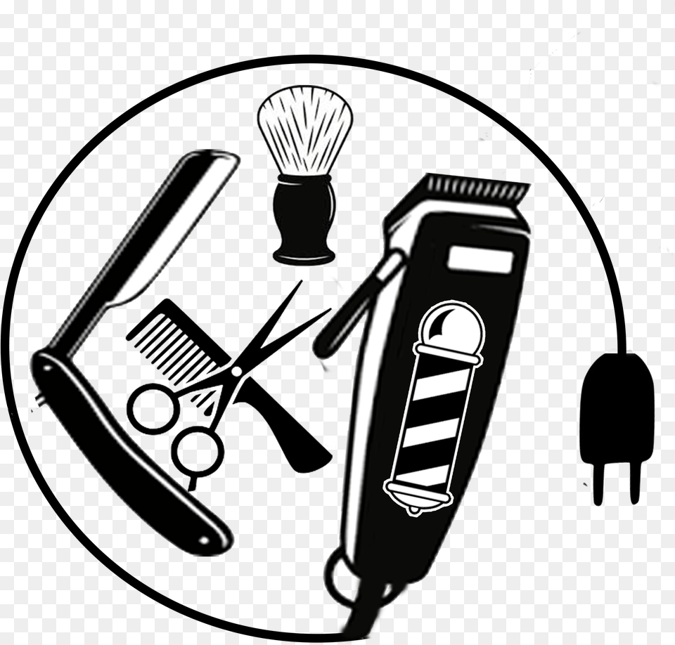 Barber Shop Clipper Logo, Electrical Device, Microphone, Brush, Device Png
