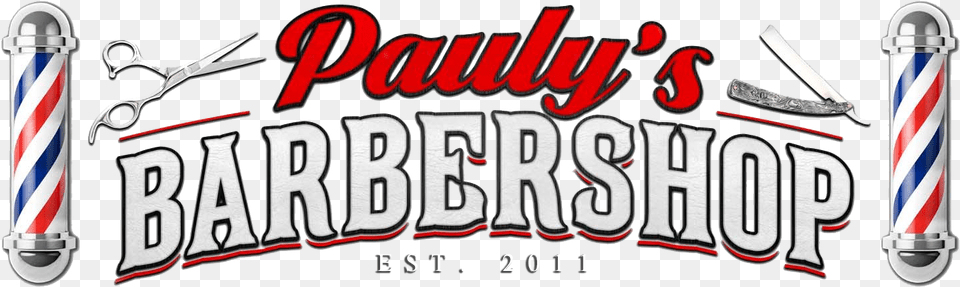 Barber Shop Logo Pauly39s Barber Shop Logo, Scissors, Text, Emblem, Symbol Free Transparent Png