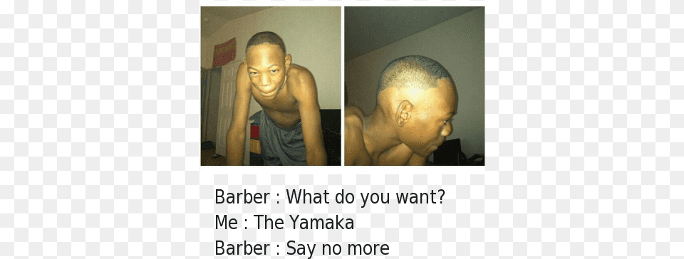 Barber What Do You Want Me The Yamaka Barber Say No Worst Hairline In The Words, Baby, Face, Head, Person Free Transparent Png