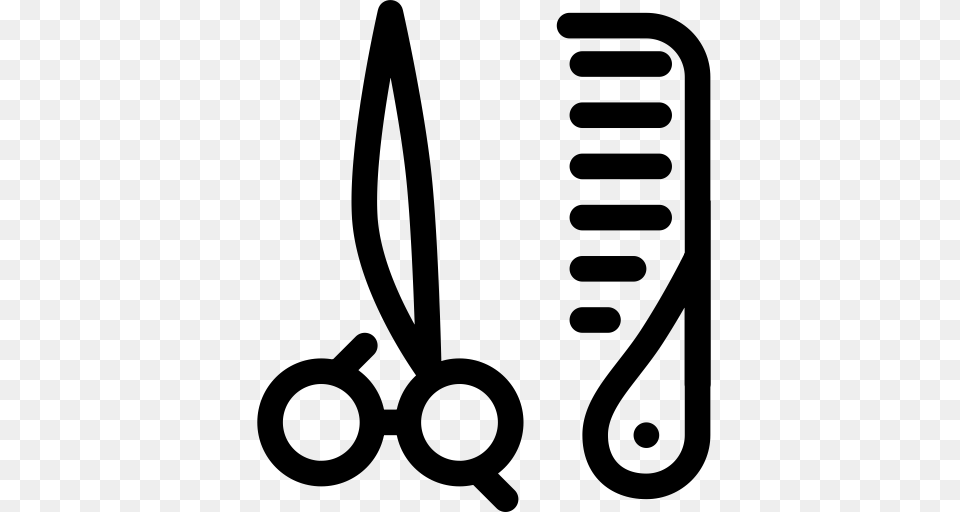 Barbers Hair Hairdresser Icon With And Vector Format, Gray Free Transparent Png