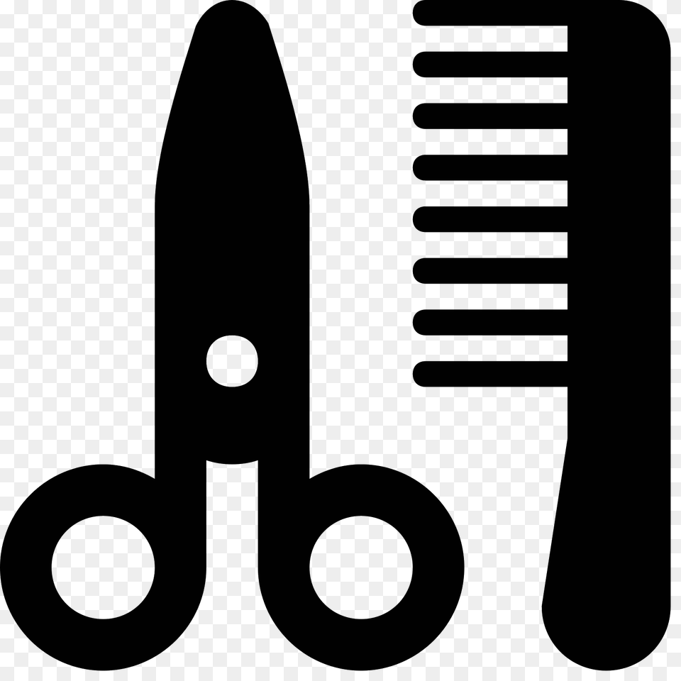 Barbershop Icon, Gray Free Transparent Png