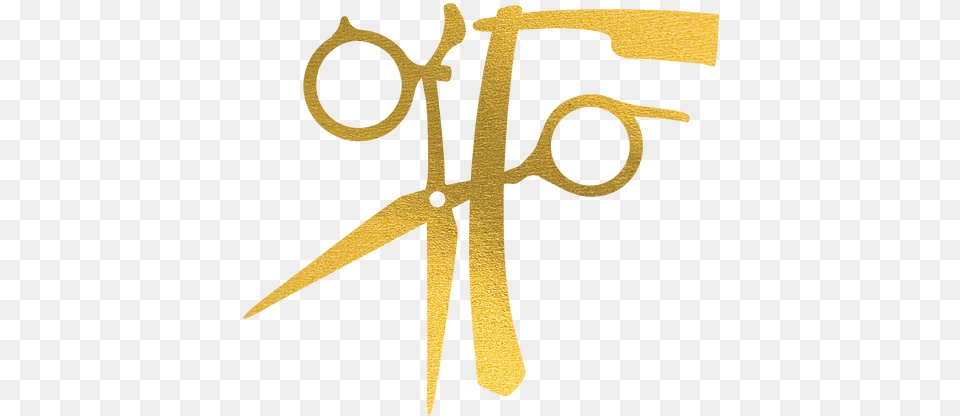 Barbershop Rookiefresh United States Gold Logo, Cross, Symbol, Scissors Png
