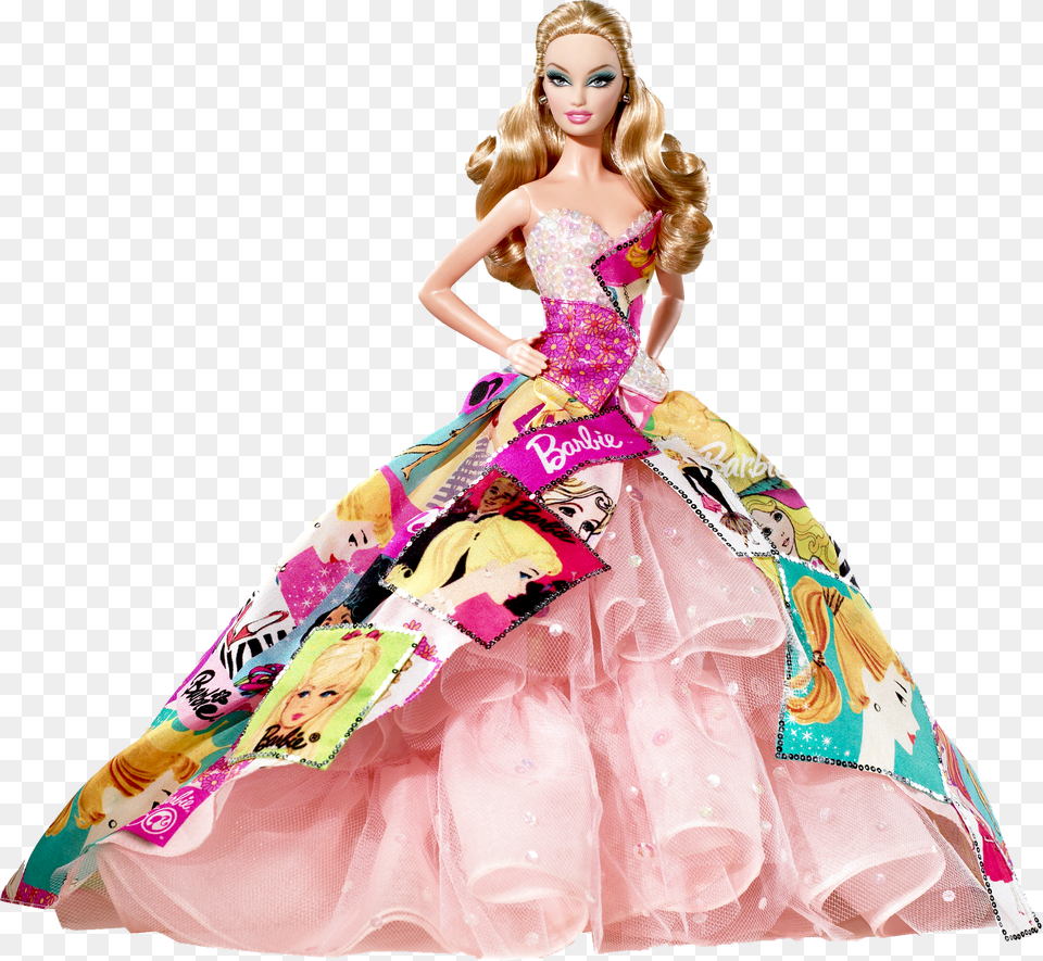Barbie, Figurine, Dress, Doll, Clothing Png