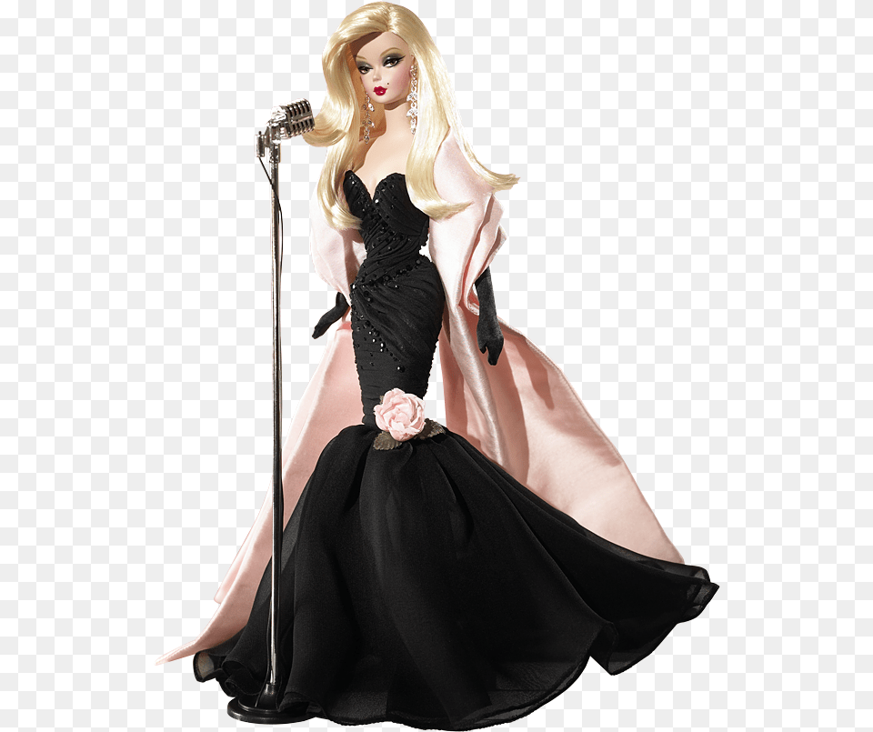 Barbie And Barbie Doll Image Stunning In The Spotlight Barbie, Clothing, Dress, Figurine, Toy Free Png