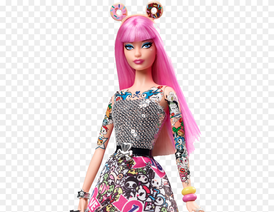 Barbie And Overlay Barbie Tokidoki, Figurine, Doll, Toy, Person Png Image