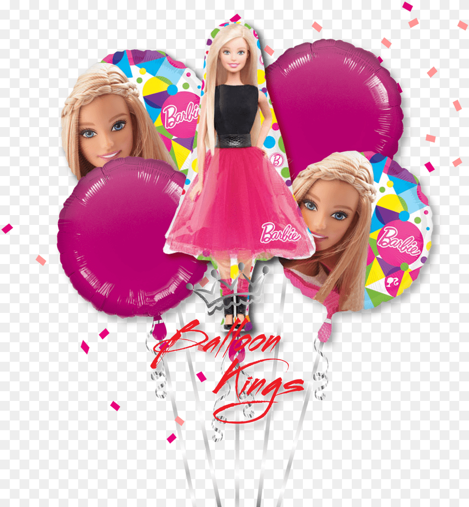 Barbie Bouquet, Balloon, Doll, Toy, Face Png