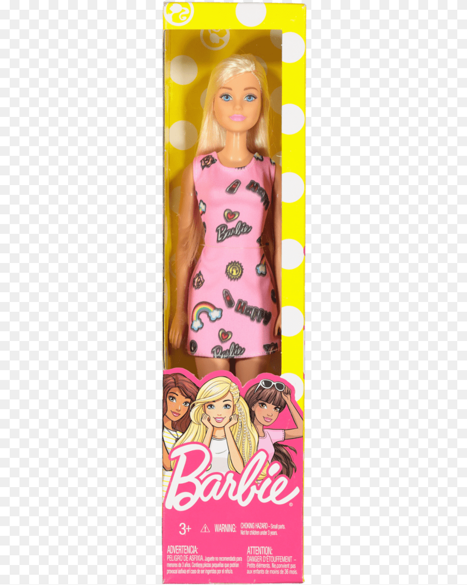 Barbie Brand Entry Doll Basic Barbie Pink Dress, Toy, Figurine, Person, Baby Free Png
