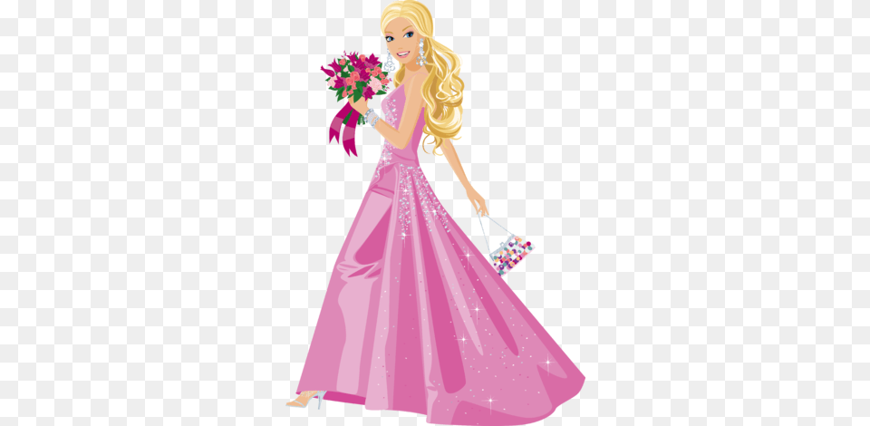 Barbie Bride Custom Pictures On Shirts And Cases Hicustom Barbie Cartoon, Gown, Clothing, Formal Wear, Dress Png Image