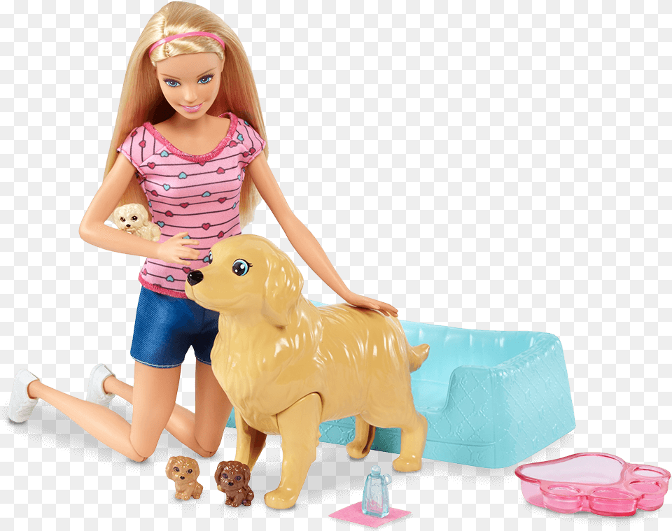 Barbie Clip Plate Barbie Dog And Baboes, Figurine, Toy, Doll, Clothing Free Transparent Png