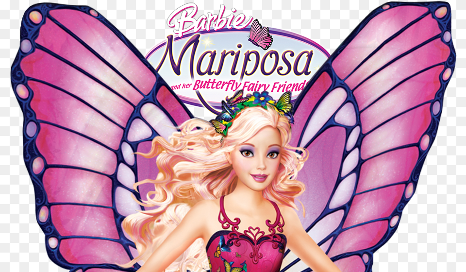 Barbie Clipart Butterfly Berbie Mariposa, Figurine, Person, Adult, Female Free Png