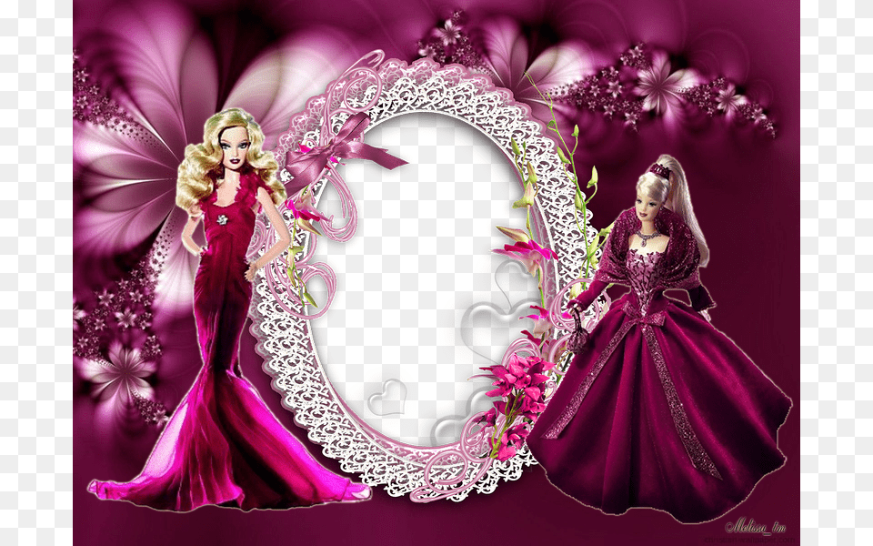 Barbie Clipart Frame Womanhood Becoming A Woman Of Virtue, Figurine, Purple, Wedding, Person Png