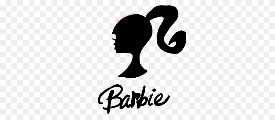 Barbie Discovered, Silhouette, Stencil, Text Png Image