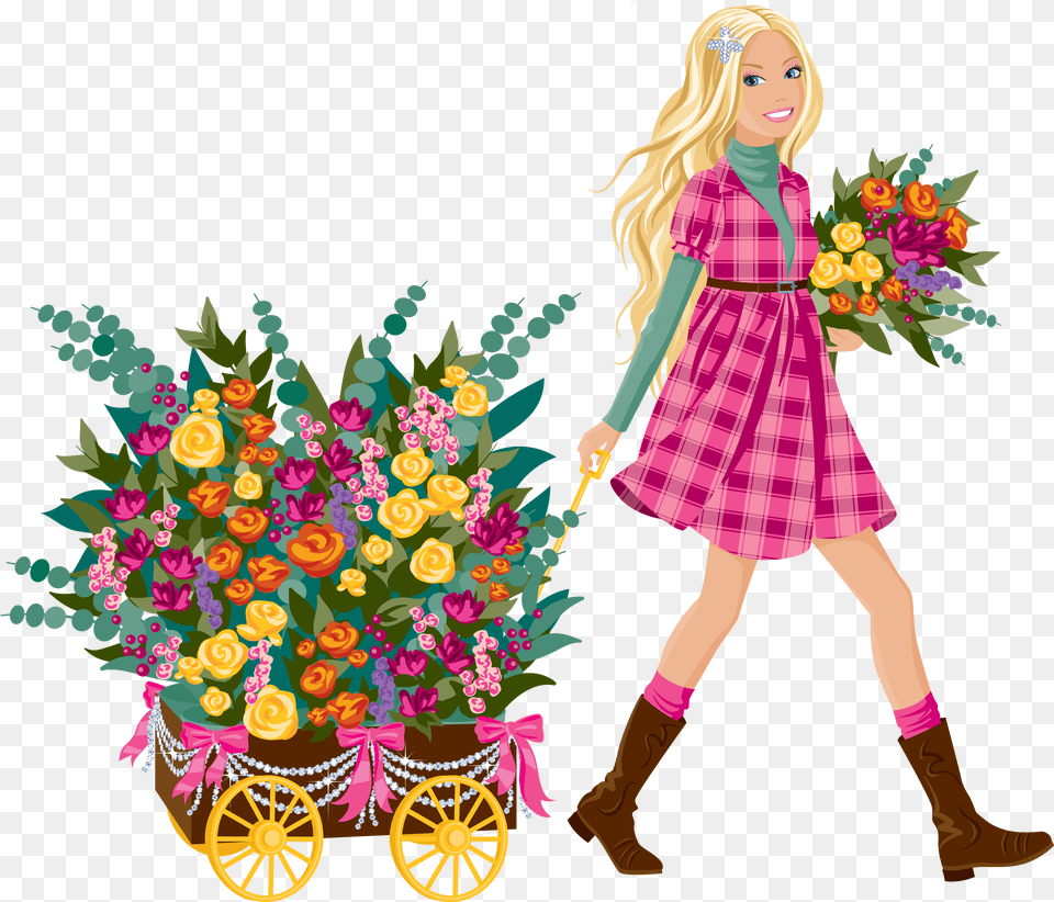 Barbie Drawing Clip Art, Plant, Graphics, Flower Bouquet, Flower Arrangement Png