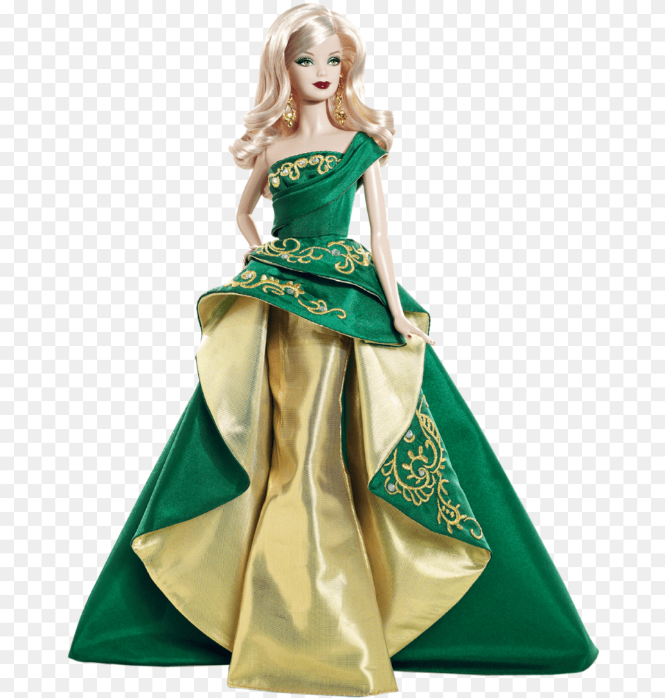Barbie Holiday Doll 2011, Toy, Figurine, Dress, Clothing Png Image