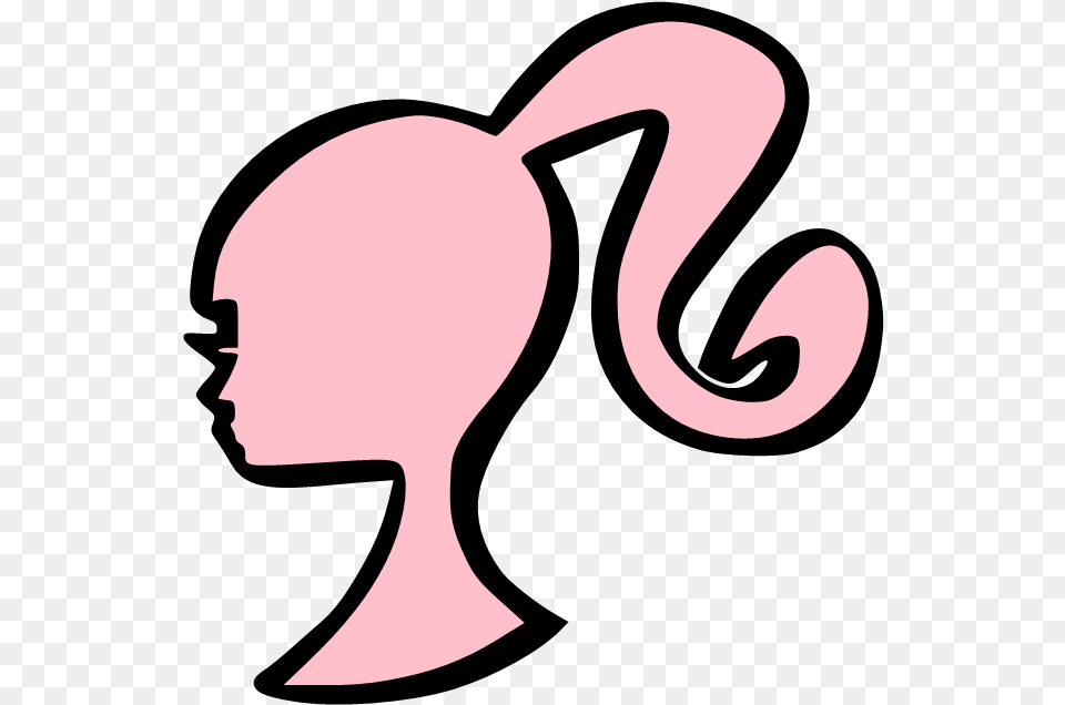 Barbie Icon Transparent Clipart Barbie Head Logo, Silhouette, Clothing, Hat, Animal Png Image