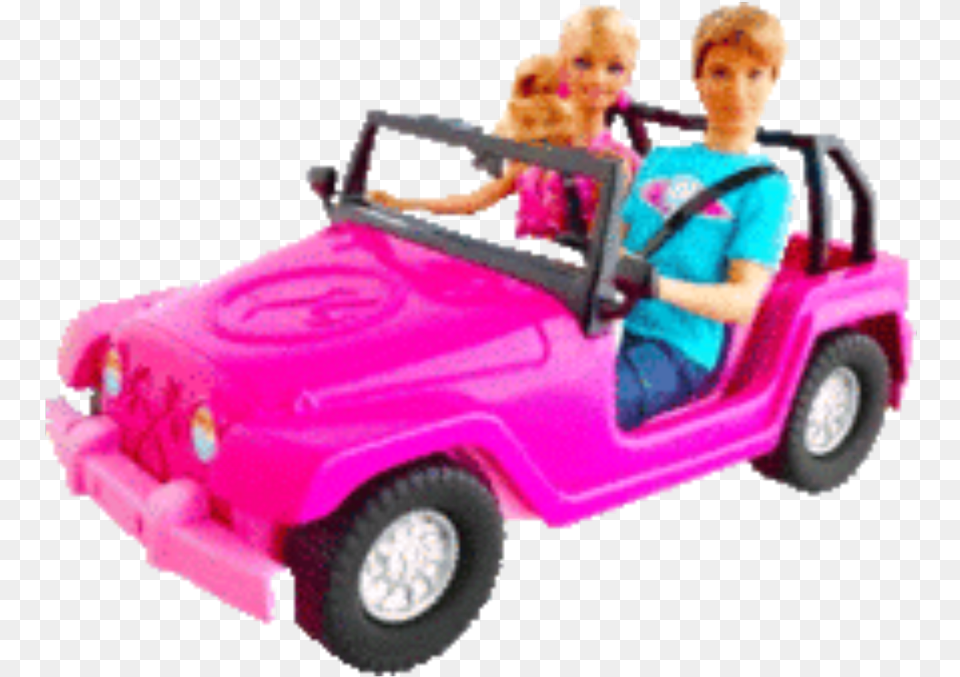 Barbie Jeep Royalty Free Barbie Beach Cruiser Barbie And Ken Dolls, Vehicle, Buggy, Transportation, Person Png Image