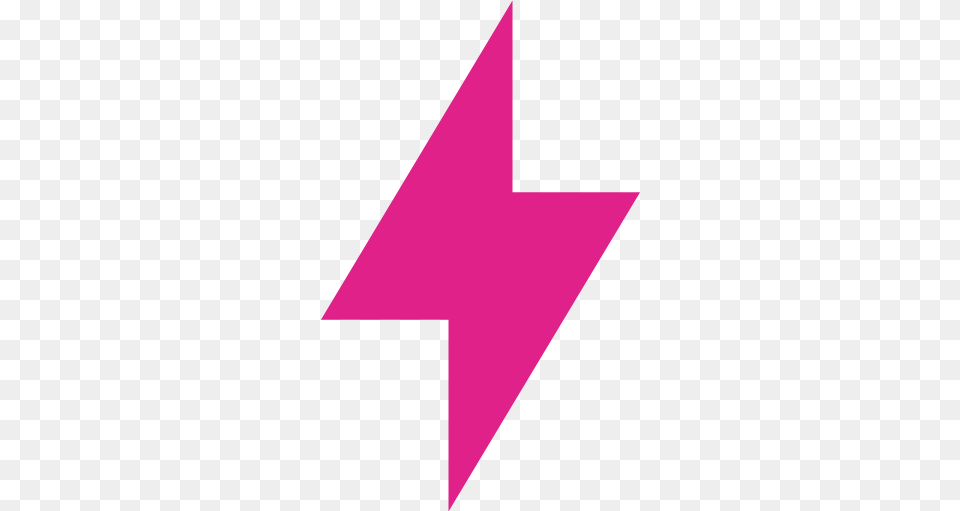 Barbie Pink Bolt Icon Barbie Pink Lightning Bolt Icons Navy Blue Lightening Bolt, Triangle, Purple, Symbol Png Image