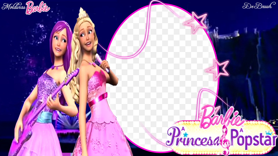 Barbie Pink Frame Background, Figurine, Toy, Person, Adult Free Transparent Png