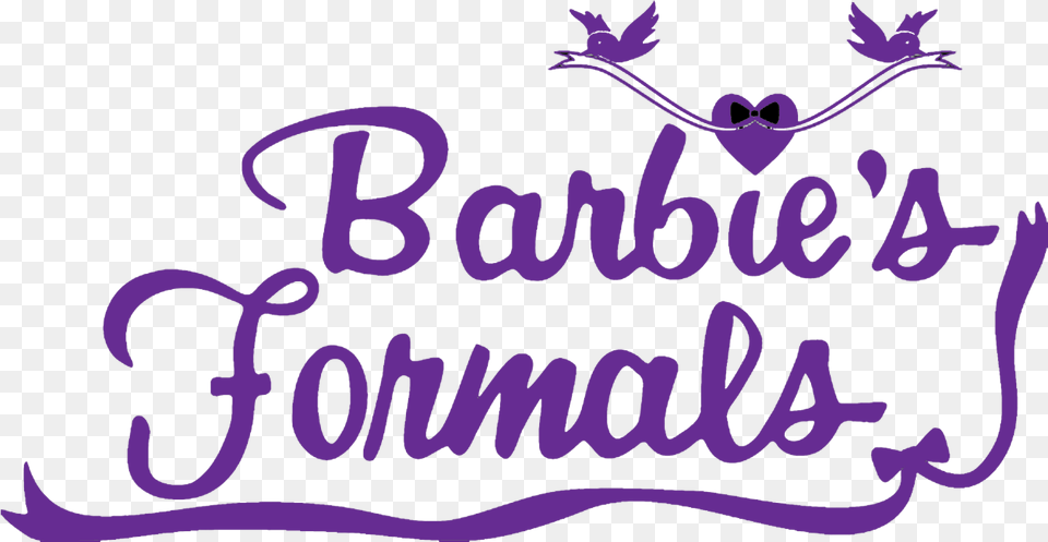 Barbie S Formals Logo, Text, Purple, Animal, Bird Free Png
