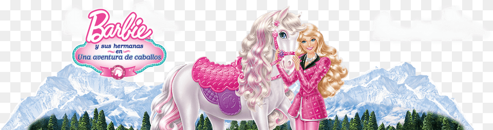 Barbie With Pony Background, Figurine, Publication, Book, Comics Png Image