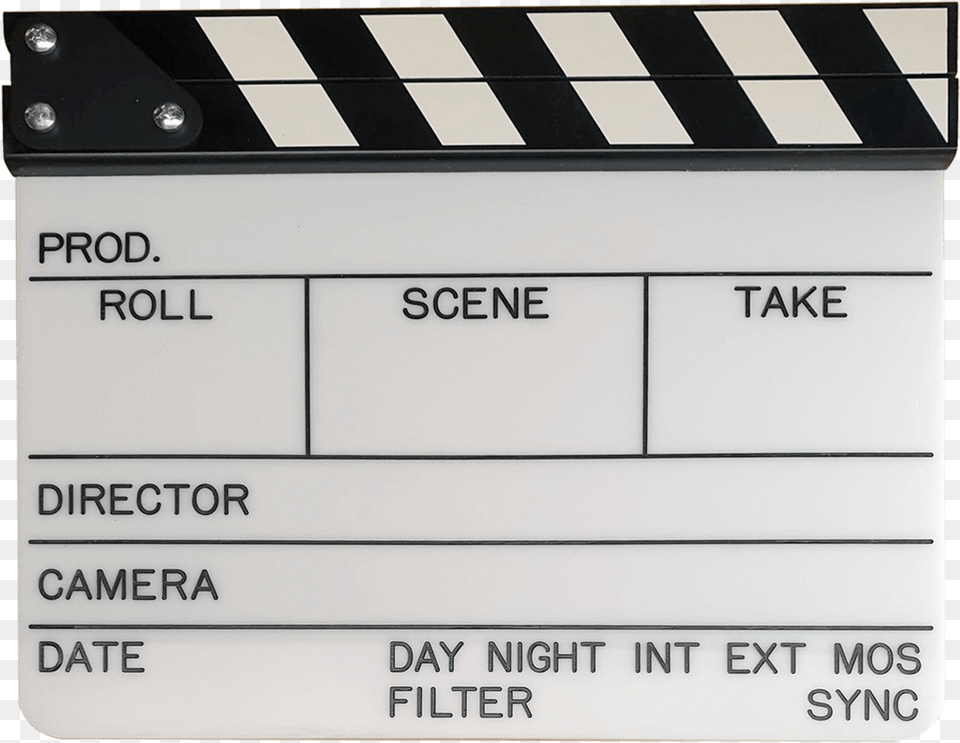 Barbizon Acrylic Film Slate With Clapstickclass Slate Film, Text, Clapperboard Free Png