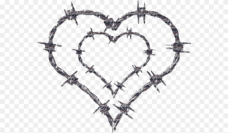 Barbwire Barbwireheart Glitteredit Goth Gothic Oktouse Barbed Wire Heart, Accessories, Diamond, Gemstone, Jewelry Png