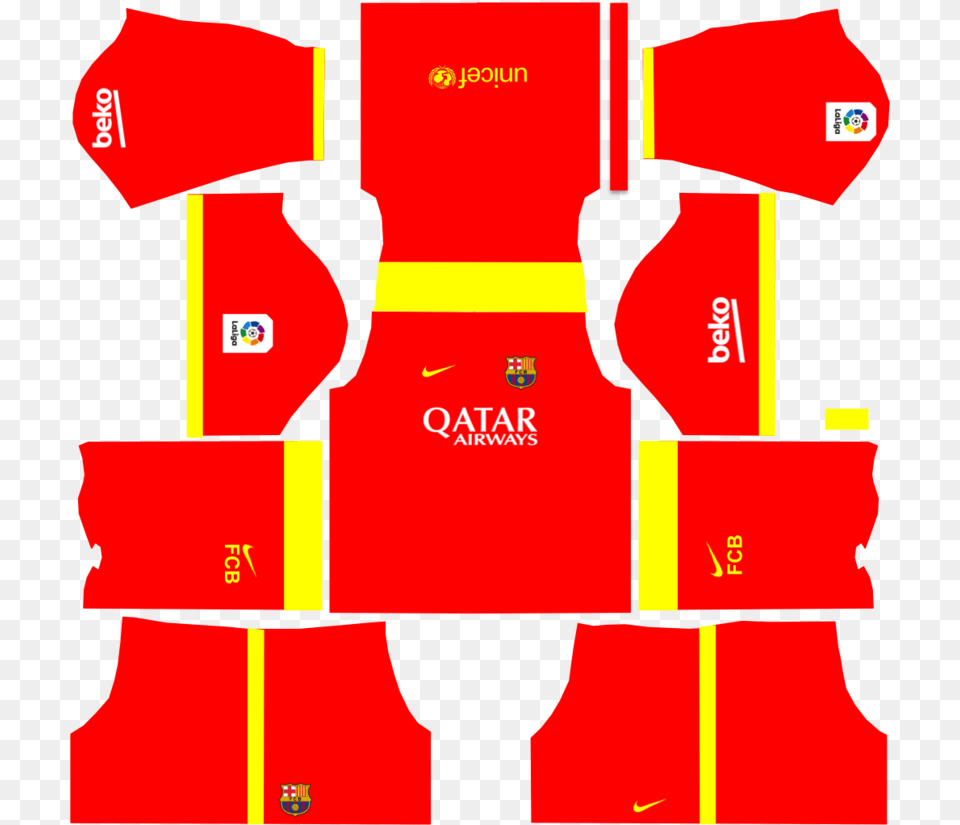 Barcelona Dream League Soccer Fc Barcelona Jersey Kit, Clothing, Lifejacket, Vest, Shirt Free Transparent Png