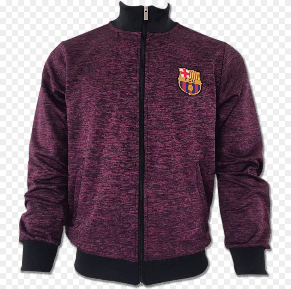 Barcelona Fc Premium Quality Winter Jacket Fc Barcelona, Clothing, Coat, Fleece, Knitwear Png Image